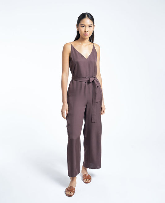 Women Silk Silk V Neck Camisole Jumpsuit GWDRS10022G78