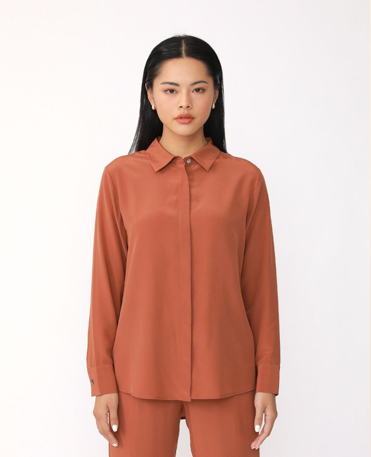 Women Silk Silk Signature Shirt GWWTP00064G87