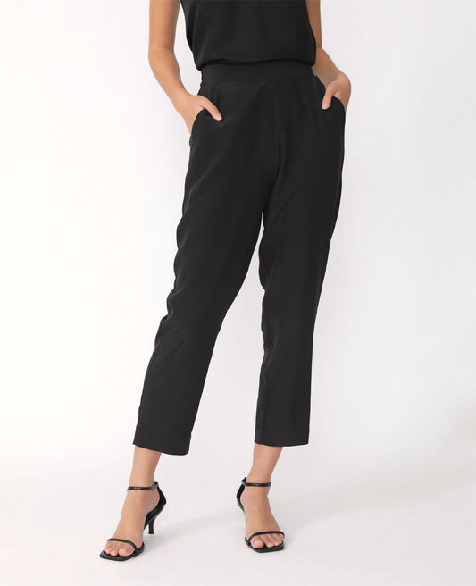 Women Silk Silk Signature Ankle Pant GWPNT00062G90