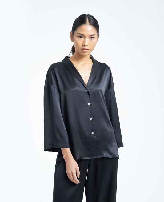 Women Silk Silk Pyjamas Shirt GWWTP00061G100